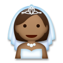 A quoi ressemblent les emoji Personne mariée avec voile: peau mate sur Lg.