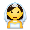 A quoi ressemblent les emoji Personne mariée avec voile sur Lg.