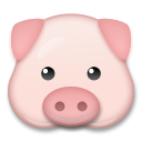 A quoi ressemblent les emoji Tête de cochon sur Lg.