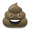 Kaka emojisi Lg üzerinde nasıl görünüyor.