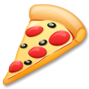 Wie Pizza Emoji auf Lg aussieht.