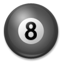 How Pool 8 Ball emoji looks on Lg.