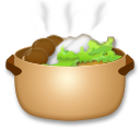 How Pot of Food emoji looks on Lg.