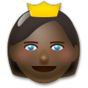 Hoe Prinses: donkere huidskleur emoji eruit ziet op Lg.