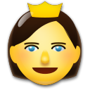 Hoe Prinses emoji eruit ziet op Lg.