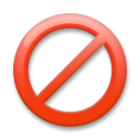 Bagaimana Prohibited emoji terlihat di Lg.