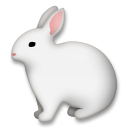 Bagaimana Rabbit emoji terlihat di Lg.