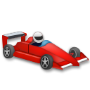 Bagaimana Racing Car emoji terlihat di Lg.