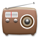 Hvordan Radio emoji ser ud på Lg.