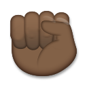 Bagaimana Raised Fist: Dark Skin Tone emoji terlihat di Lg.