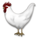 How Rooster emoji looks on Lg.