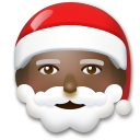 A quoi ressemblent les emoji Père Noël: peau foncée sur Lg.