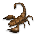 Bagaimana Scorpion emoji terlihat di Lg.