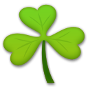 Bagaimana Shamrock emoji terlihat di Lg.