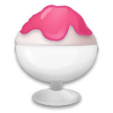 How Shaved Ice emoji looks on Lg.