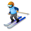 Bagaimana Skier emoji terlihat di Lg.