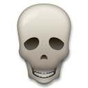 Bagaimana Skull emoji terlihat di Lg.