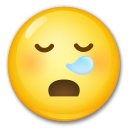 Bagaimana Sleepy Face emoji terlihat di Lg.