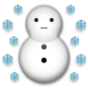 Bagaimana Snowman emoji terlihat di Lg.