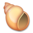 Hvordan Spiralskjell emoji ser ut på Lg.