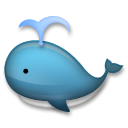 Hoe Spuitende walvis emoji eruit ziet op Lg.