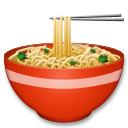 ラーメンの絵文字がLgでどのように見えるか。