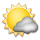 A quoi ressemblent les emoji Soleil derrière un petit nuage sur Lg.