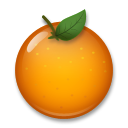 How Tangerine emoji looks on Lg.