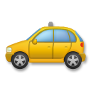 Hoe Taxi emoji eruit ziet op Lg.