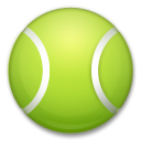 How Tennis emoji looks on Lg.