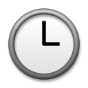 How Three O’Clock emoji looks on Lg.