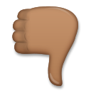 Bagaimana Thumbs Down: Medium-Dark Skin Tone emoji terlihat di Lg.