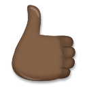 Bagaimana Thumbs Up: Dark Skin Tone emoji terlihat di Lg.