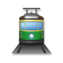 How Tram emoji looks on Lg.