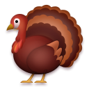 Bagaimana Turkey emoji terlihat di Lg.