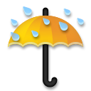 How Umbrella with Rain Drops emoji looks on Lg.