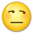 Jak wygląda emoji Niezadowolona twarz w Lg.