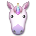 Bagaimana Unicorn emoji terlihat di Lg.