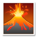 How Volcano emoji looks on Lg.