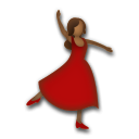 Bagaimana Woman Dancing: Medium-Dark Skin Tone emoji terlihat di Lg.