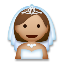 Bagaimana Woman with Veil: Medium Skin Tone emoji terlihat di Lg.