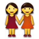 How Women Holding Hands emoji looks on Lg.