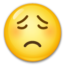 Hvordan Bekymret ansigt emoji ser ud på Lg.