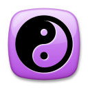 Hoe Yin en yang emoji eruit ziet op Lg.