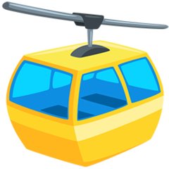 Bagaimana Aerial Tramway emoji terlihat di Messenger.