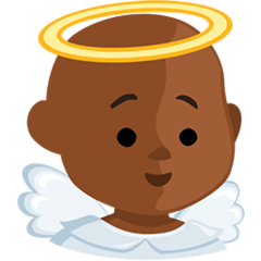 Bagaimana Baby Angel: Medium-Dark Skin Tone emoji terlihat di Messenger.