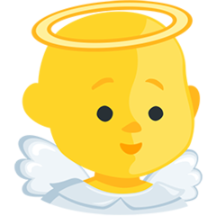 Bagaimana Baby Angel emoji terlihat di Messenger.