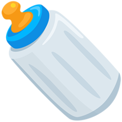 Bagaimana Baby Bottle emoji terlihat di Messenger.