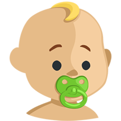 Wie Baby: mittelhelle Hautfarbe Emoji auf Messenger aussieht.