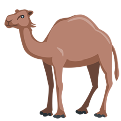 Bagaimana Camel emoji terlihat di Messenger.